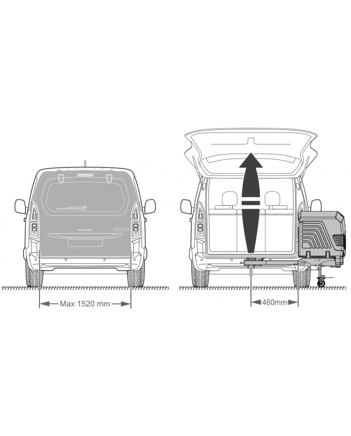 Towbox CAMPER V3 Urban Black KURZE Box für das Abschleppen von Ausrüstung